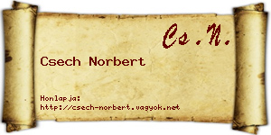 Csech Norbert névjegykártya